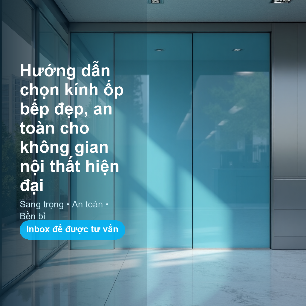 Hướng dẫn chọn kính ốp bếp đẹp, an toàn cho không gian nội thất hiện đại