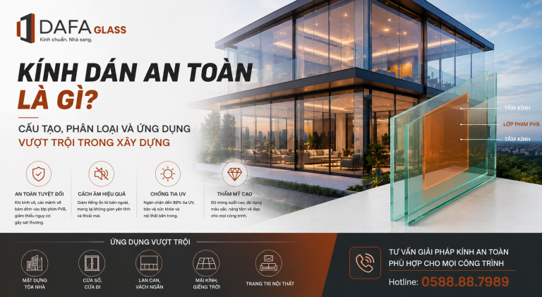 Kính Dán An Toàn Là Gì? Cấu Tạo, Phân Loại và Ứng Dụng Vượt Trội Trong Xây Dựng