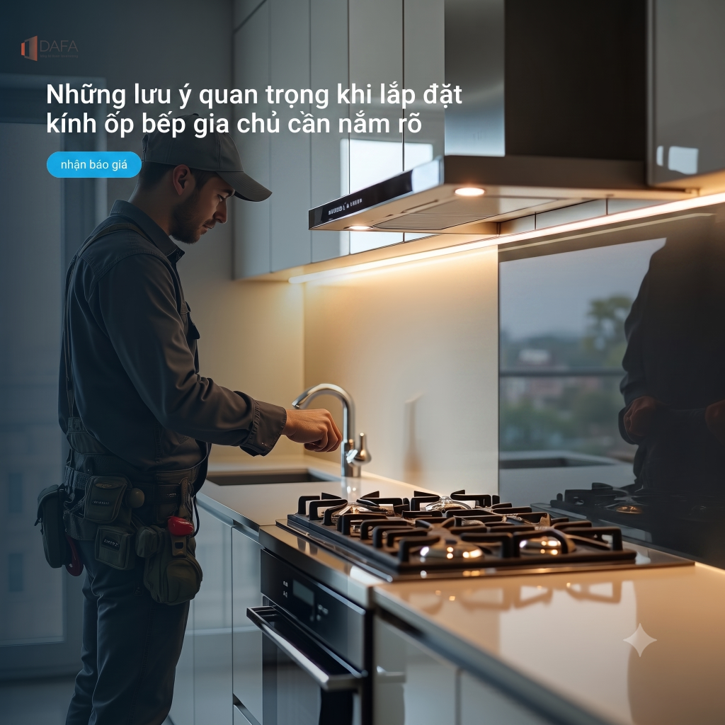 Những lưu ý quan trọng khi lắp đặt kính ốp bếp gia chủ cần nắm rõ