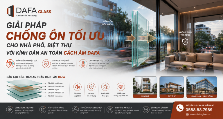 Giải Pháp Chống Ồn Tối Ưu Cho Nhà Phố, Biệt Thự Với Kính Dán An Toàn Cách Âm DAFA