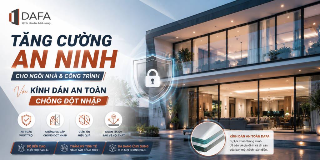Tăng Cường An Ninh Cho Ngôi Nhà & Công Trình Với Kính Dán An Toàn Chống Đột Nhập