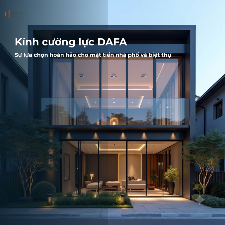 Kính cường lực DAFA: Sự lựa chọn hoàn hảo cho mặt tiền nhà phố và biệt thự