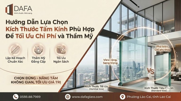 Hướng Dẫn Lựa Chọn Kích Thước Tấm Kính Phù Hợp Để Tối Ưu Chi Phí và Thẩm Mỹ