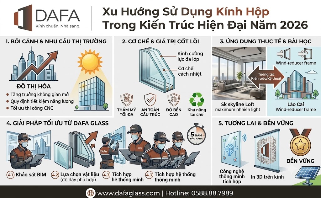 Xu Hướng Sử Dụng Kính Hộp Trong Kiến Trúc Hiện Đại Năm 2026