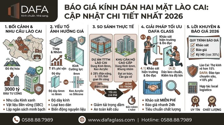 Báo Giá Kính Dán Hai Mặt Tại Lào Cai: Cập Nhật Chi Tiết Nhất 2026