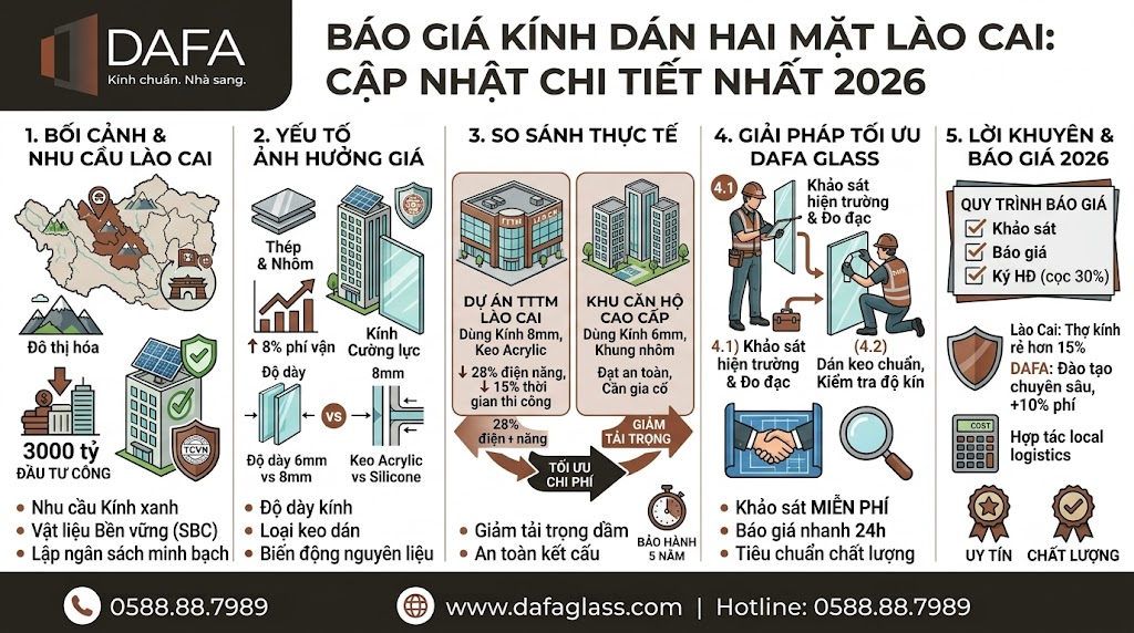 Báo Giá Kính Dán Hai Mặt Tại Lào Cai: Cập Nhật Chi Tiết Nhất 2026