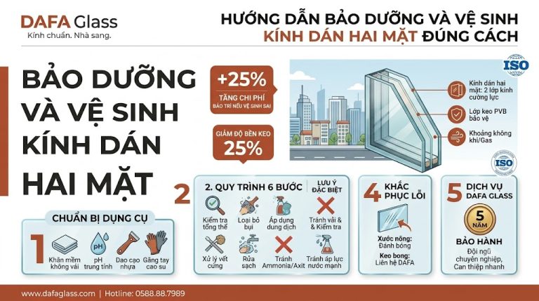 Hướng Dẫn Bảo Dưỡng Và Vệ Sinh Kính Dán Hai Mặt Đúng Cách